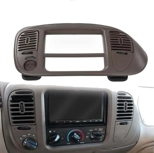 Vista 8 de Conjunto de bisel para panel de radio del salpicadero central compatible con Ford F-150 Expedición 97-03 Radio salpicadero central bisel panel