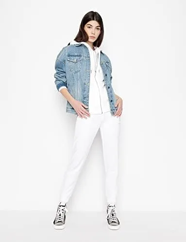 Vista 6 de Armani Exchange Womens Drawstring Logo Studs Terry Jogger Pant