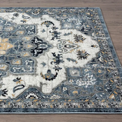 Vista 6 de LUXE WEAVERS Alfombra marroquí bohemia, 6 x 9, azul