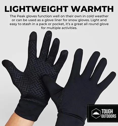 Vista 5 de Guantes de exteriores para pantalla táctil Guantes térmicos diseñados para correr, esquí, snowboard, ciclismo y enviar mensajes Mezcla de 90% nailon