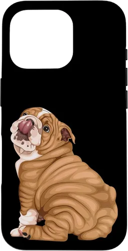 Vista 20 de Funny Puppy Art Illustration English Bulldog Owner Case para iPhone 17
