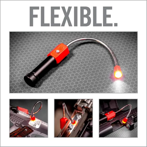 Vista 7 de Real Avid Luz de orificio, iluminador LED magnético de alta intensidad con cuello flexible de 5 pulgadas para funcionamiento manos libres e
