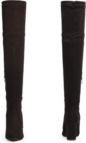 Vista 3 de Dream Pairs - Botas altas sobre la rodilla a la moda, ajustadas y con tacón grueso para mujer