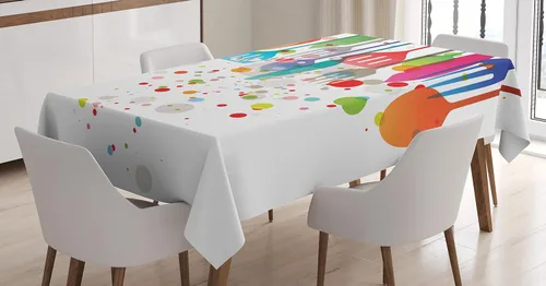 Vista 8 de Ambesonne Mantel africano con diseño de mujer tradicional rodeada de motivos en remolino, diseño gráfico femenino de Savannah, para comedor
