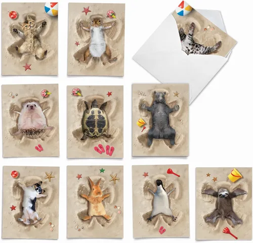 Vista 9 de The Best Card Company - Tarjetas de animales en blanco en caja, 4 x 5.12 pulgadas, mascotas surtidas, zoológico, tarjetas de vida silvestre