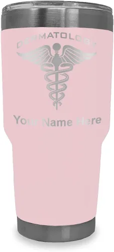 Vista 11 de LaserGram Vaso aislado al vacío de 20 onzas, dermatología, grabado personalizado incluido (negro)