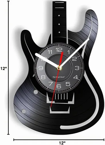Vista 10 de Reloj de pared de guitarra de 12 pulgadas con 7 modos luminosos, regalo Con luz