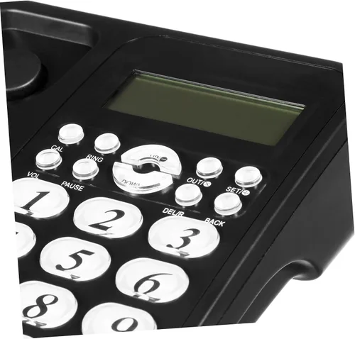 Vista 6 de Uonlytech Teléfono de oficina con cable con pantalla de identificación de llamada, estable y confiable para el hogar, funciones de rechazo y reenvío