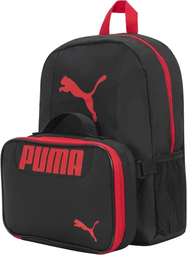 Vista 2 de Puma - Mochila y lonchera para niños Combo de mochila para almuerzo NegroRojo