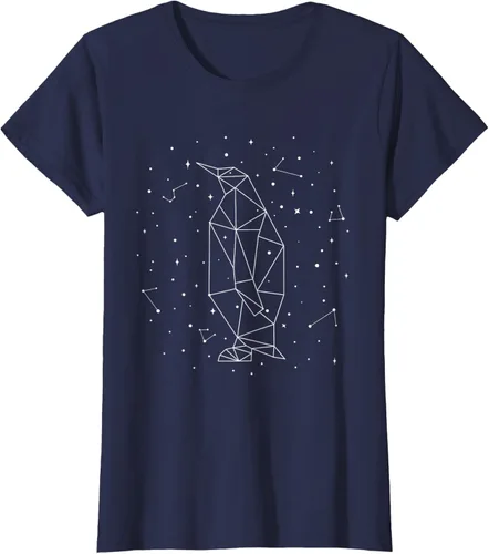 Vista 41 de Sternbild Penguin Constellation Emperor Sea Bird Penguin Camiseta Negro
