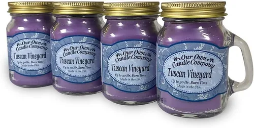 Vista 37 de Grandma's Kitchen - Mini vela perfumada en tarro Mason de Our Own Candle Company, 3.5 onzas (paquete de 4)