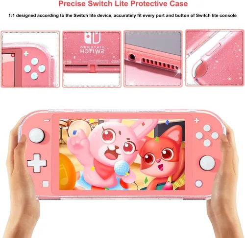 Vista 3 de Switch Lite - Funda protectora para Nintendo Switch Lite, funda protectora para juegos de Nintendo Switch Lite, a prueba de golpes, TPU Slim Skins