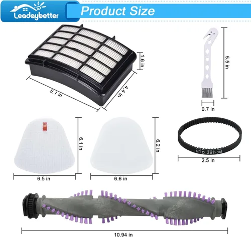 Vista 4 de Leadaybetter Filtro de rollo de cepillo de repuesto para Shark Navigator Lift Away NV350 NV351 NV352 NV356E S2 NV360 NV355 NV356 NV357 NV358