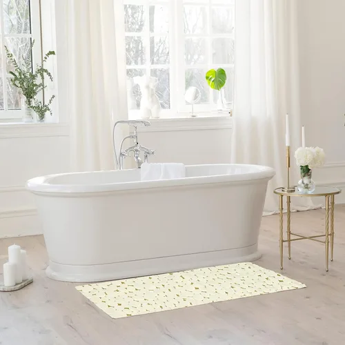 Vista 6 de uxcell Tapete de ducha para bañera, 27.5 x 14.2 pulgadas, tapete antideslizante de PVC con agujeros de drenaje, ventosas para bañera, color negro
