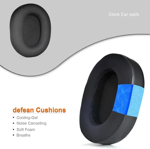 Vista 5 de Defean Almohadillas de gel refrescante para Razer BlackShark V2 Pro Edición