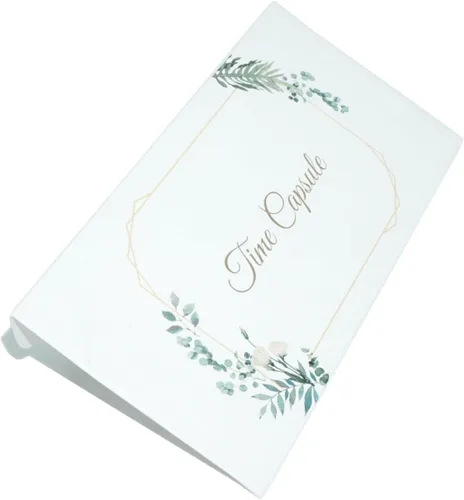 Vista 3 de Tarjetas de mensaje de cápsula de tiempo para baby shower o primer cumpleaños, tarjetas de diseño especial para contenedor de cápsula de tiempo