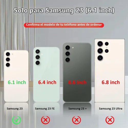 Vista 2 de ADDIT Funda S23 para Samsung Galaxy S23 de 6.1 pulgadas, con anillo de soporte, soporte ajustable, grado militar, protección resistente, a prueba
