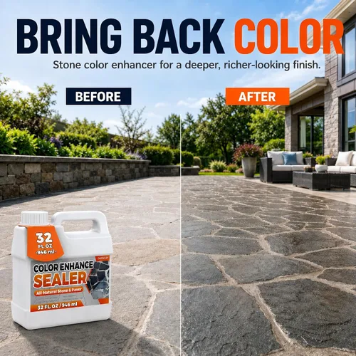 Vista 3 de Wet Look Stone Sealer, 1 Gallon, Concrete Sealer & Stone Color Enhancer