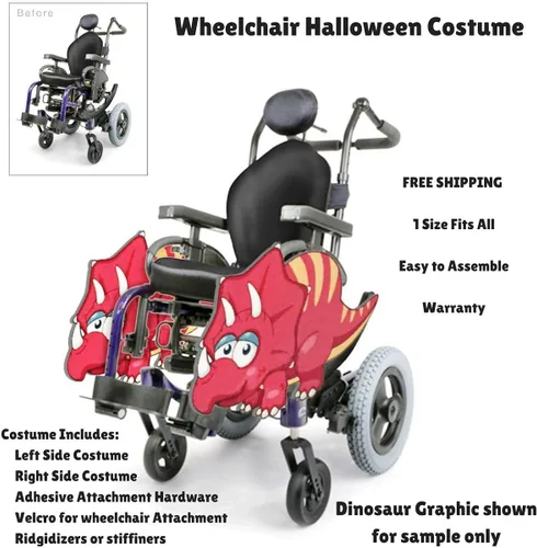 Vista 2 de Pirate Ghost - Disfraz de silla de ruedas para niño