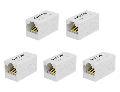 Vista 18 de iwillink Conector Ethernet RJ45, conector hembra a hembra RJ45 para cable Ethernet Cat7 Cat6 Cat5e Cat5, adaptador extensor, paquete de 5, negro