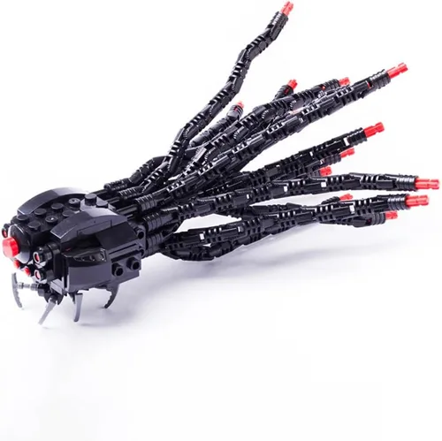 Vista 6 de Aetheria MOC - Robot centinela con tentáculos, juego de construcción de películas de ciencia ficción, escenas de batalla, bloques de construcción