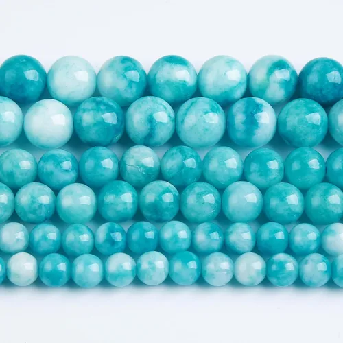 Vista 216 de 100 cuentas de piedra multicolor natural de 0.236 pulgadas (0.236 in), cuentas espaciadoras sueltas redondas para hacer pulseras, collares, aretes