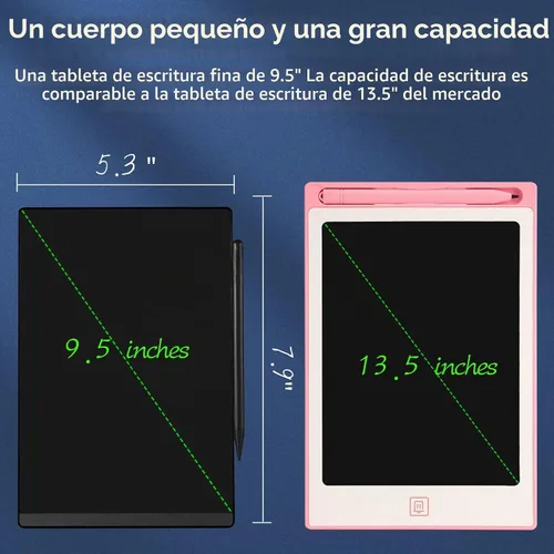 Vista 2 de 9.5in Magnetic LCD Writing Tablet, Digital Notepad