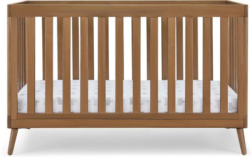 Vista 16 de Delta Children Essex - Cuna convertible 4 en 1, color blanco Bianca con patas de color natural Bianca Blanco
