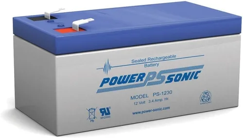 Vista 2 de Power Sonic Batería de plomo ácido sellada recargable PS-1230 12V 3.4 AH @ 20-hr. 12V 3.3 AH @ 10-hr.