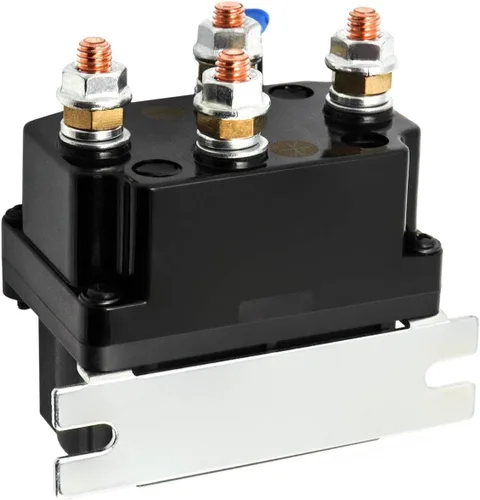 Vista 5 de QWORK Relé solenoide, Contactor de relé solenoide de 12V 250A para reemplazo de relé de cabrestante para control de ATV UT de 3000-5000LB