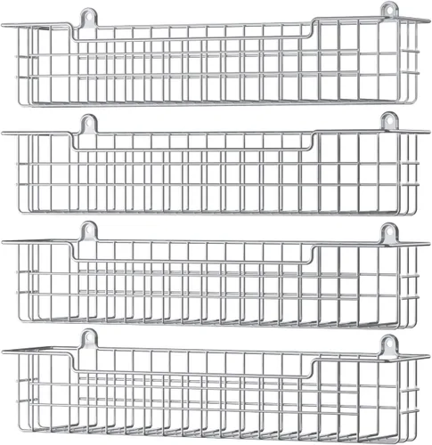 Vista 13 de Organizador de especias para montaje en pared, estante de almacenamiento de organización de especias para puerta de gabinete, 2 paquetes de estante