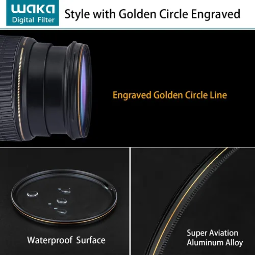 Vista 6 de waka Filtro UV MC de 2.283 in – Ultra Delgado 16 capas Multi Recubierto Ultravioleta Filtro de lente de protección para Canon Nikon Sony DSLR lente