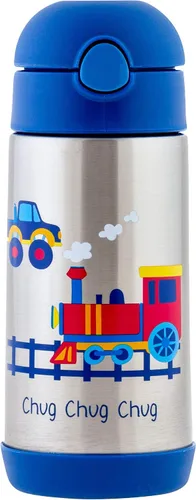 Vista 18 de Stephen Joseph Botellas de acero inoxidable de doble pared, botella de agua aislada para niños pequeños, botella aislada al vacío con popote, Abeja