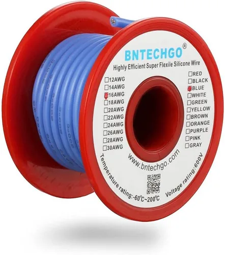Vista 51 de BNTECHGO Alambre de silicona de calibre 16 rojo y negro cada 25 pies 2 Alambre de silicona calibre 16 rojo y negro