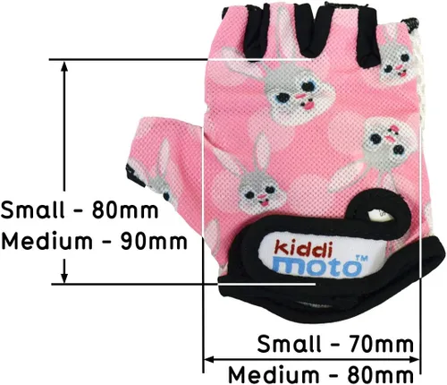 Vista 2 de Kiddimoto Guantes de bicicleta antideslizantes para niños y niñas, guantes de ciclismo sin dedos para niños de 2 a 8 años, guantes de ciclismo sin