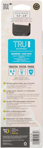 Vista 6 de Nite Ize Runoff - Bolsillo impermeable para pasaportes, teléfonos y artículos esenciales de viaje, bolsa seca con protección resistente para viajes