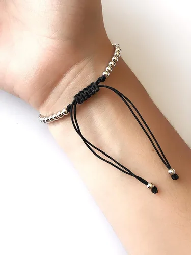 Vista 7 de Pulsera chapada en plata de San Benito para mujer joyería de protección 7 Cristal