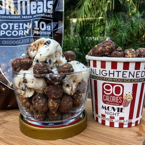 Vista 6 de ICON Meals Palomitas de maíz con alto contenido de proteínas, todo natural, Air Popped, cero azúcar añadido, 0.35 onzas de proteína, 1 bolsa