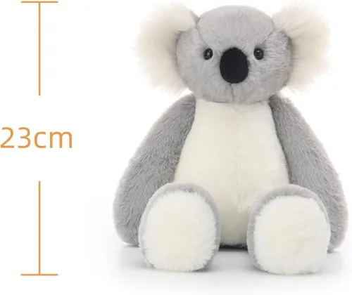 Vista 9 de Apricot Lamb Juguetes de peluche de koala gris, suave, perfecto para niños (koala gris, 9 pulgadas)