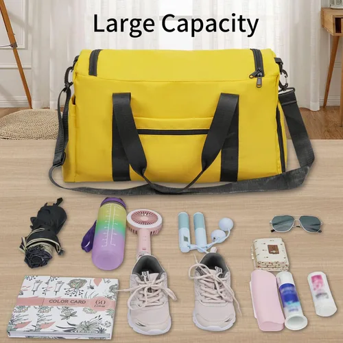 Vista 4 de Superb Symbols Kit de inicio de gimnasio para mujeres y hombres, unisex, con bolsa de gimnasio de 40 litros con bolsa de zapatos y bolsa de lona