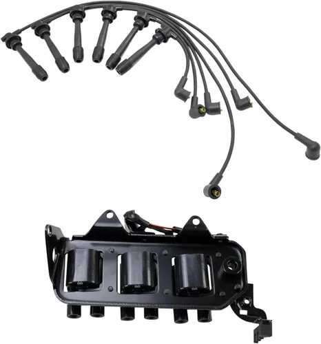 Vista 3 de Kit de Bobina de Encendido TRQ de 2 Piezas Compatible con Hyundai Tucson 2005-2009, Kia Sportage 2005-2010