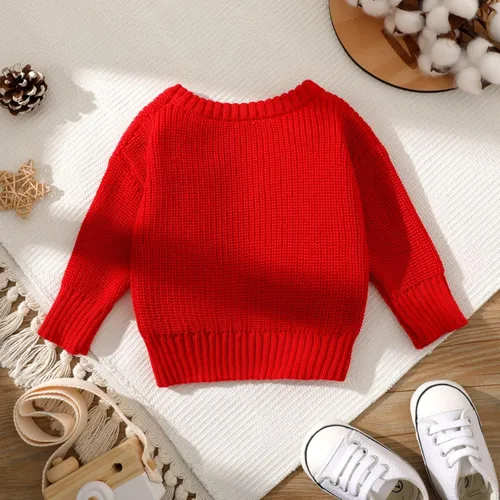 Vista 6 de PATPAT Suéter de punto para bebés y niñas, ropa de manga larga sólida cálida