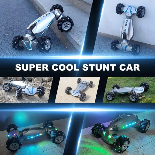 Vista 3 de LOOZIX Coche de Acrobacias RC con Detección de Gestos Escala 1:10, Control Remoto 4WD Controlado por Gestos de Mano Transformable, Vehículo de Doble