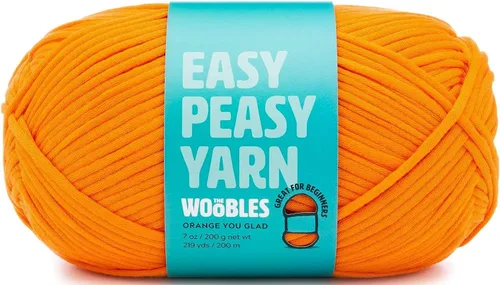 Vista 17 de Woobles Easy Peasy Hilo para Principiantes - Hilo de Ganchillo y Tejer - Mediano #4 Worsted - Mezcla de Algodón-Nailon Como se ve en Shark Tank