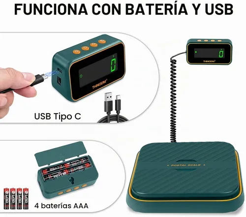 Vista 6 de THINKSCALE Báscula de envío para paquetes, 86 lb/0.1 oz de envío digital de carga postal y función de tara, soporte plegable para báscula de correo