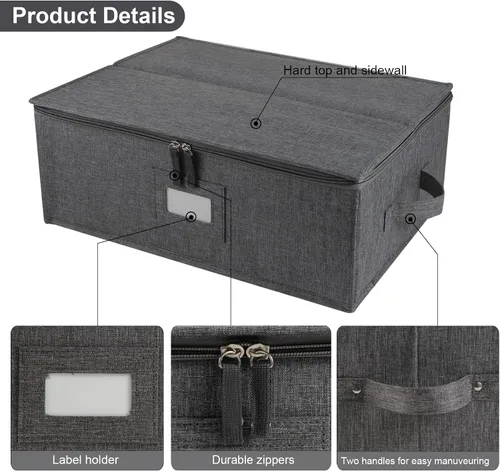 Vista 6 de popoly Contenedores de almacenamiento de China 17" x 13" x 6", cajas de almacenamiento de Stemware