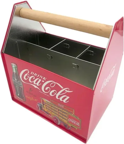 Vista 2 de Tin Box Company - Organizador grande para utensilios, Coca-Cola 2023