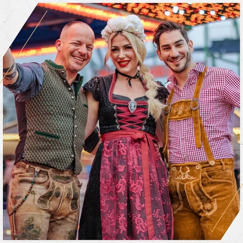 Vista 8 de BAVARIA TRACHTEN Lederhosen - Traje de Oktoberfest de cuero genuino para hombre, marrón claro y oscuro, amarillo oliva antiguo, verde óxido Marrón