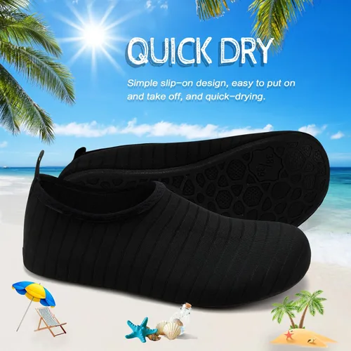 Vista 6 de ANLUKE - Zapatos de agua de secado rápido para mujeres y hombres, estilo calcetines, sensación de pies descalzos, ideales para yoga, playa, natación