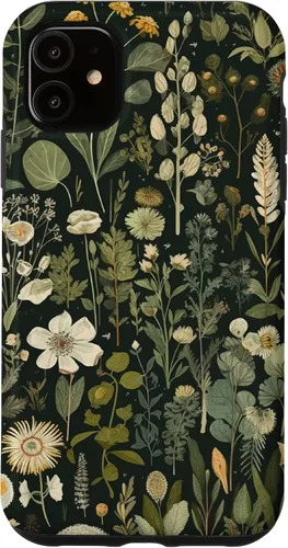 Vista 8 de Olive Green Boho Botanical Wildflowers Funda para iPhone 17